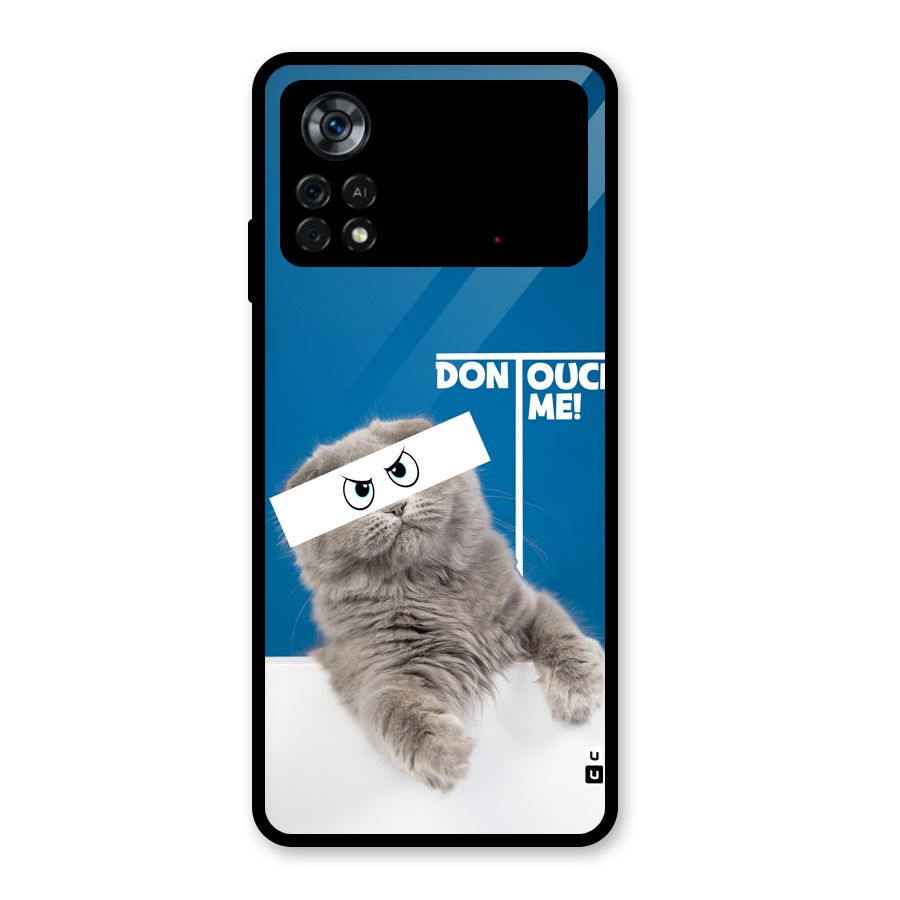 Kitty Dont Touch Glass Back Case for Poco X4 Pro 5G