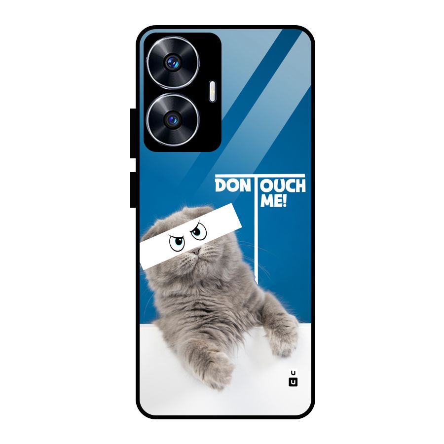 Kitty Dont Touch Glass Back Case for Realme Narzo N55