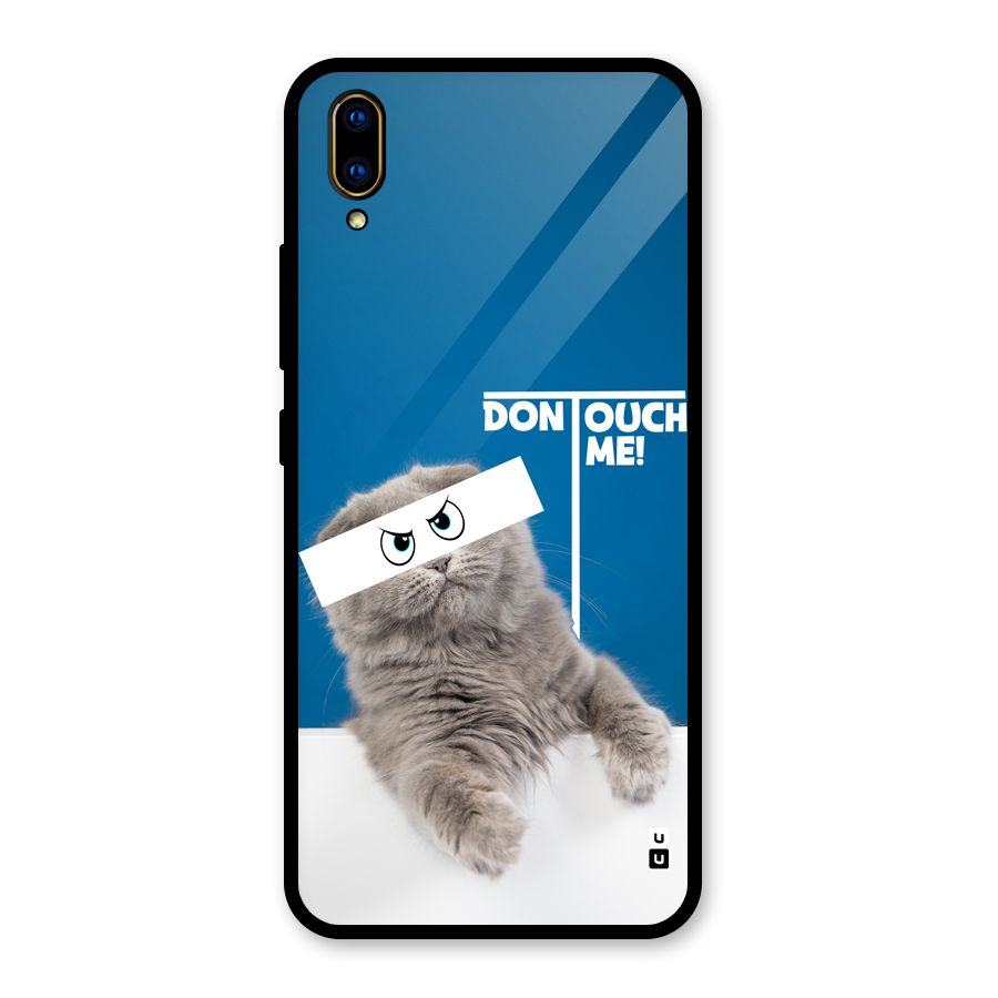 Kitty Dont Touch Glass Back Case for Vivo V11 Pro