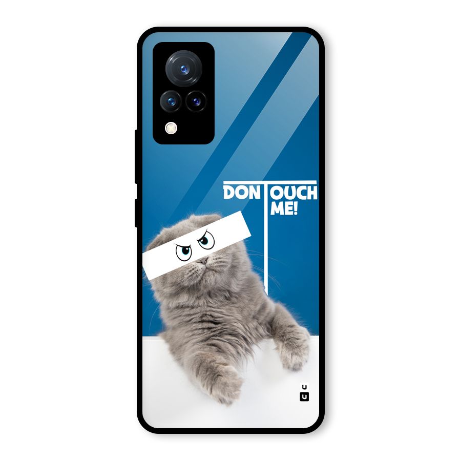 Kitty Dont Touch Glass Back Case for Vivo V21 5G