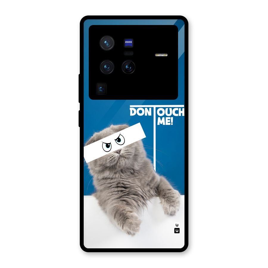 Kitty Dont Touch Glass Back Case for Vivo X80 Pro