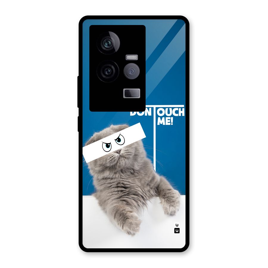 Kitty Dont Touch Glass Back Case for Vivo iQOO 11 5G