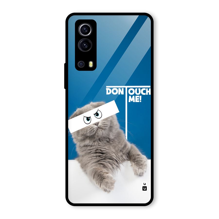 Kitty Dont Touch Glass Back Case for Vivo iQOO Z3