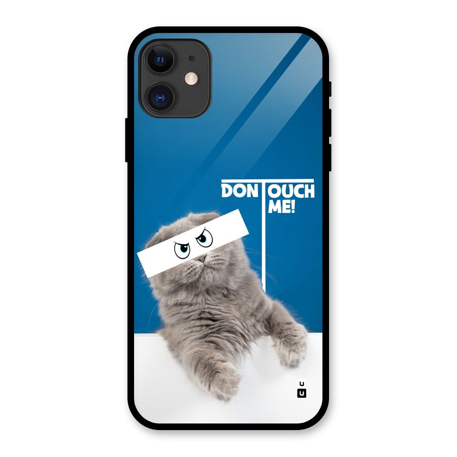 Kitty Dont Touch Glass Back Case for iPhone 11