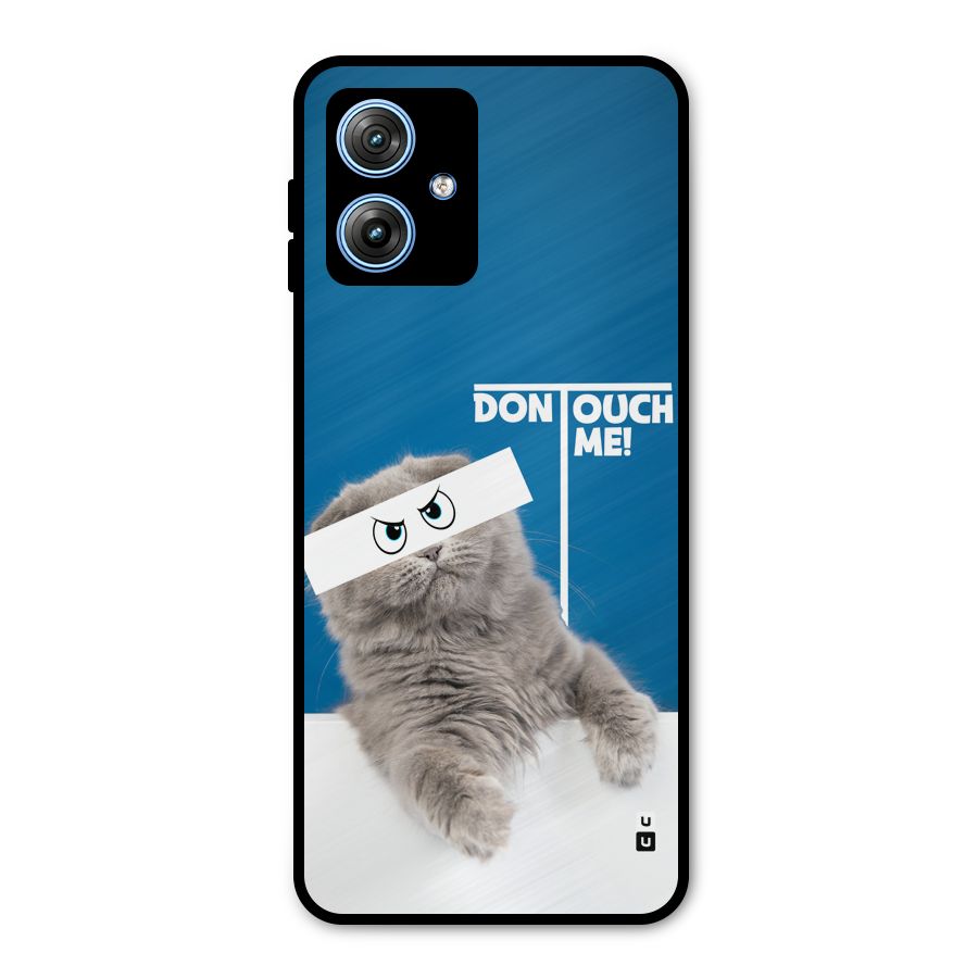 Kitty Dont Touch Metal Back Case for Moto G54