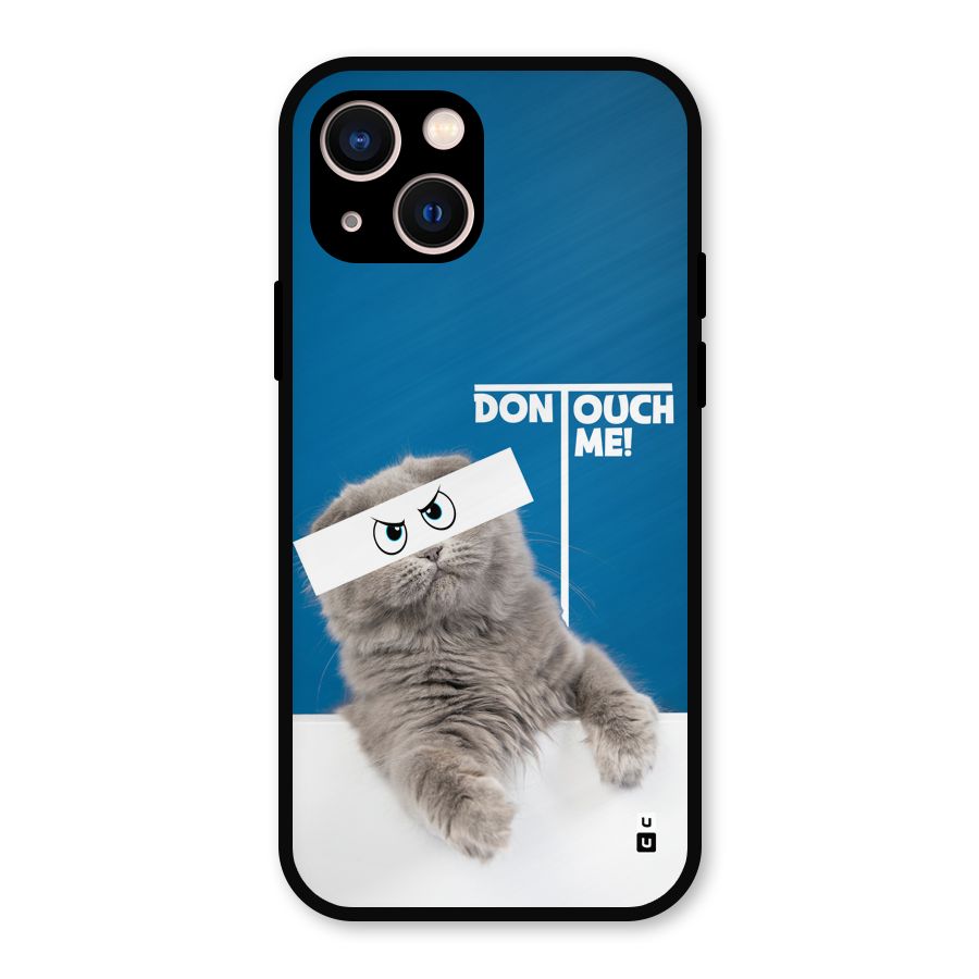 Kitty Dont Touch Metal Back Case for iPhone 13