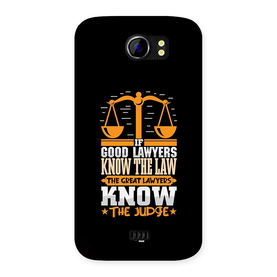 Know The Judge Back Case for Canvas 2 A110