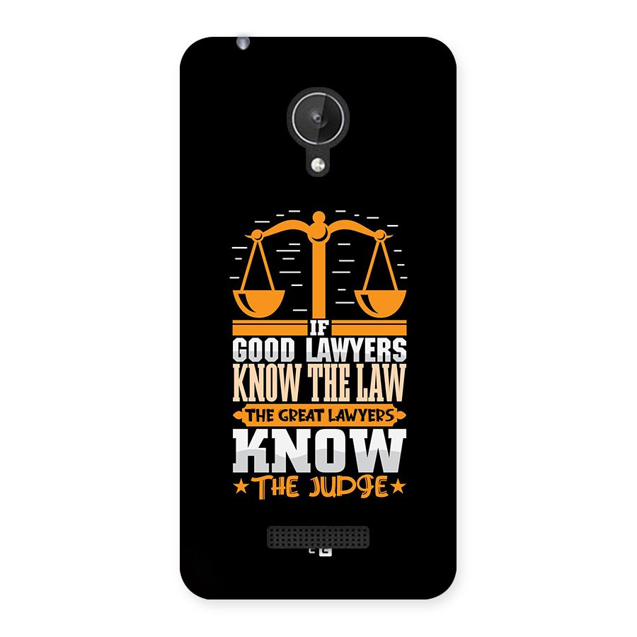 Know The Judge Back Case for Canvas Spark Q380