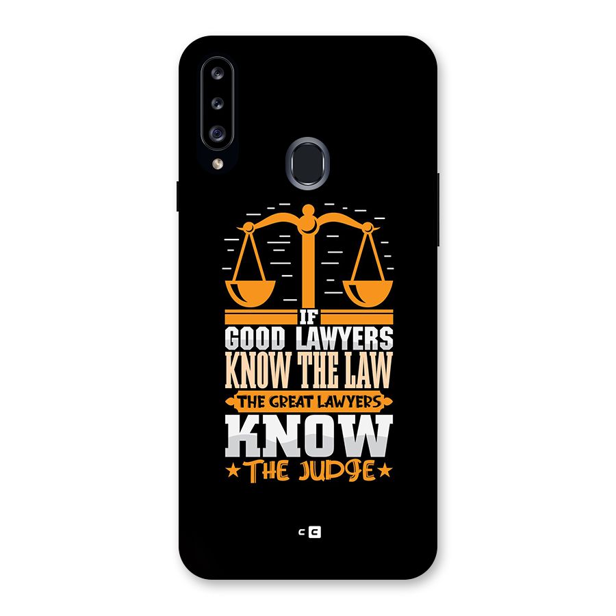 Know The Judge Back Case for Galaxy A20s