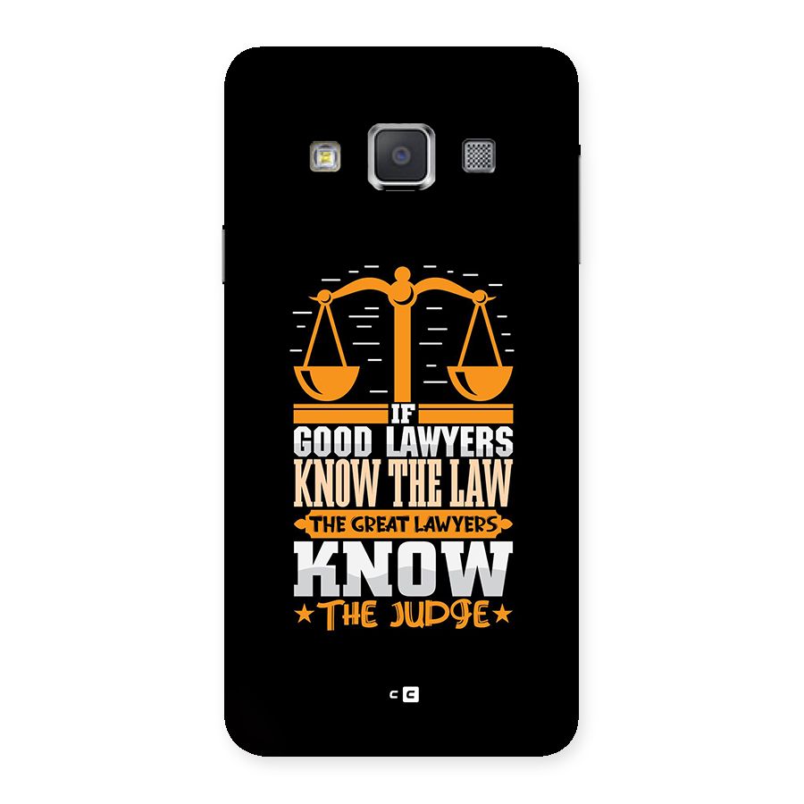 Know The Judge Back Case for Galaxy A3