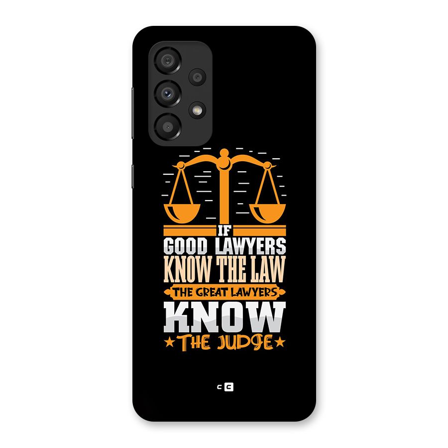Know The Judge Back Case for Galaxy A33 5G