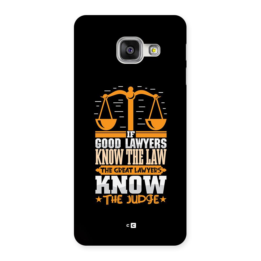 Know The Judge Back Case for Galaxy A3 (2016)