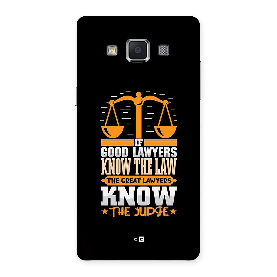 Know The Judge Back Case for Galaxy A5