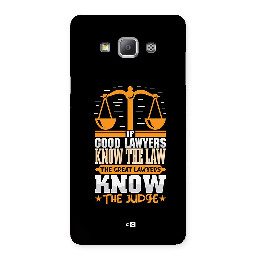 Know The Judge Back Case for Galaxy A7