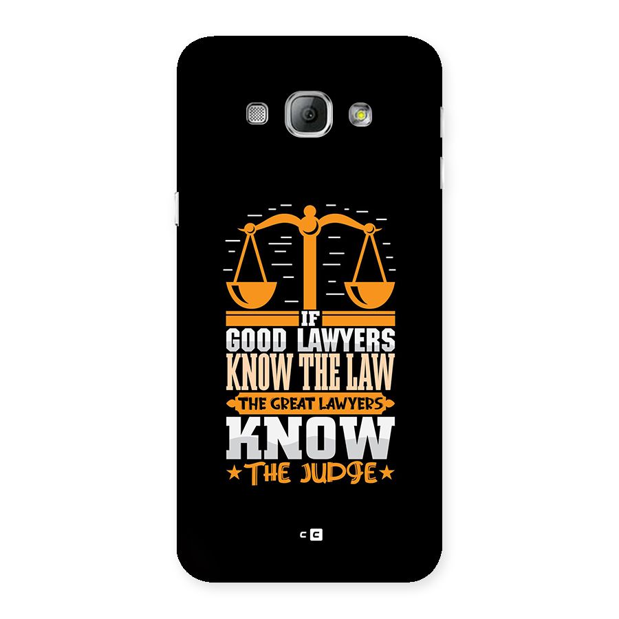 Know The Judge Back Case for Galaxy A8
