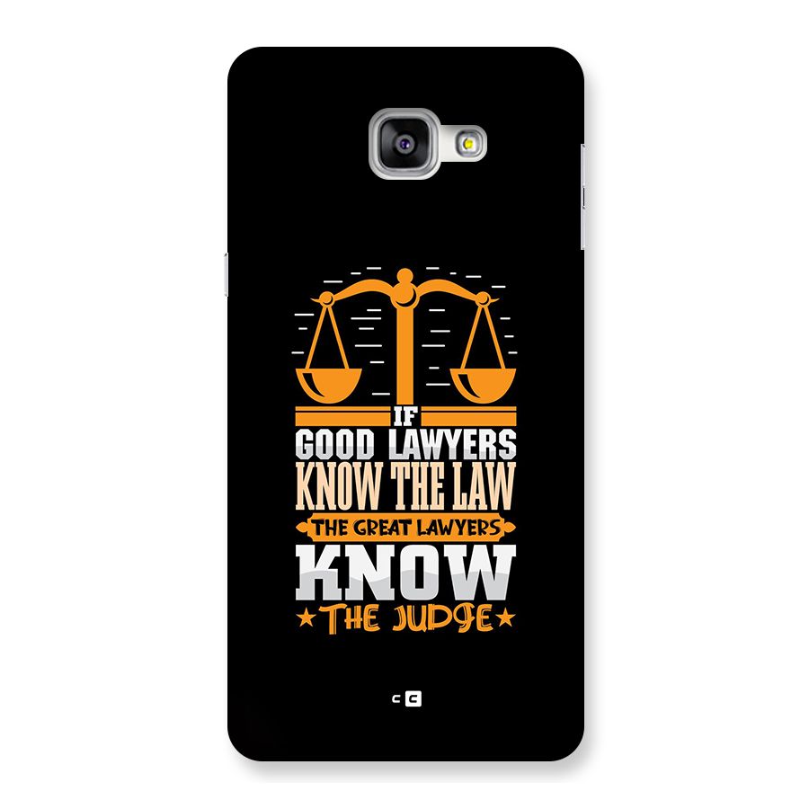 Know The Judge Back Case for Galaxy A9