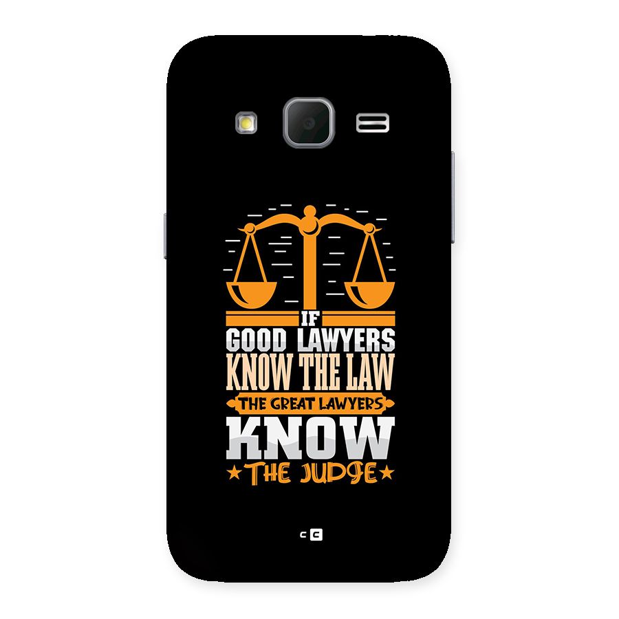 Know The Judge Back Case for Galaxy Core Prime