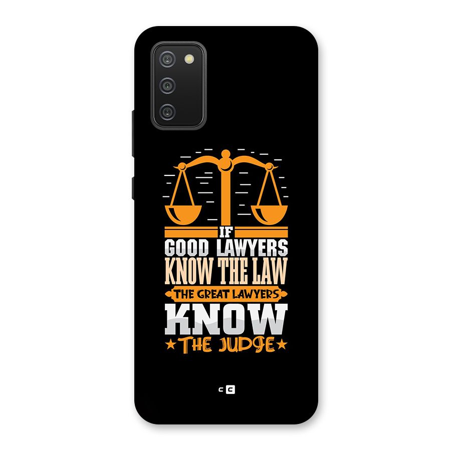 Know The Judge Back Case for Galaxy F02s