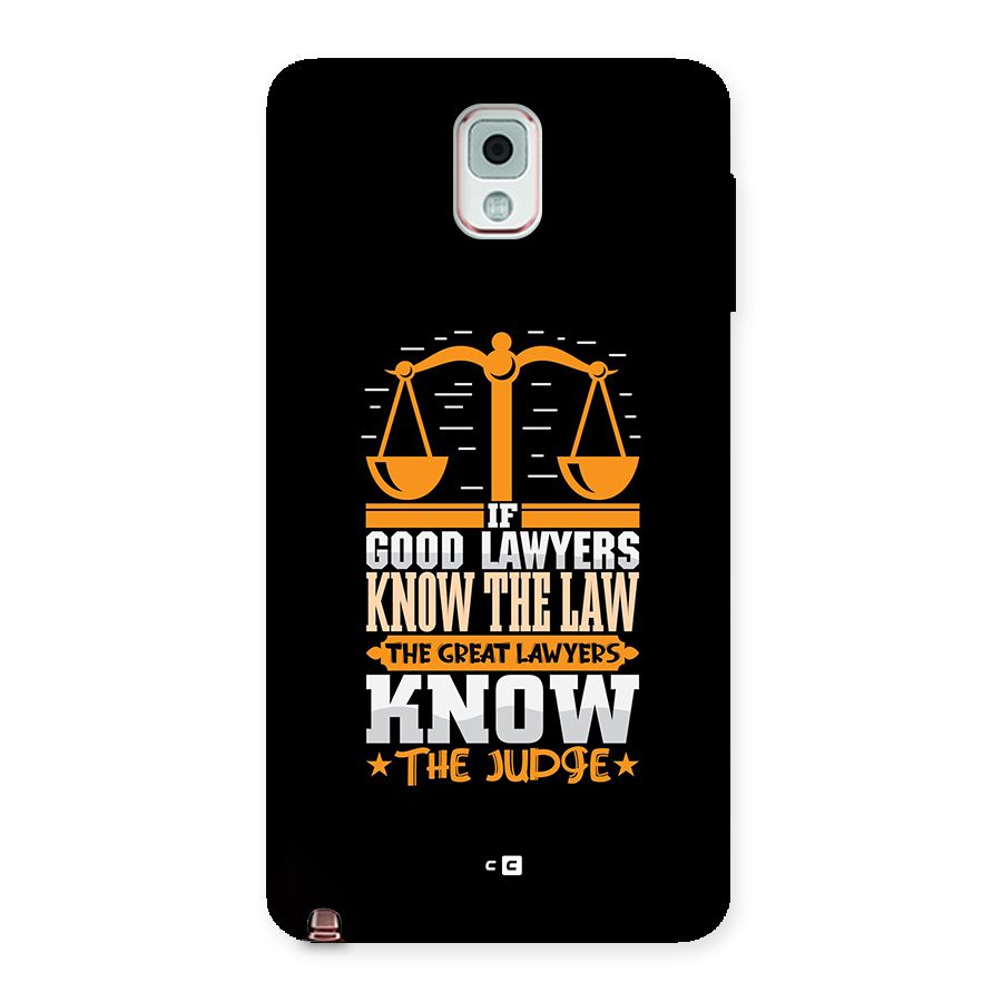 Know The Judge Back Case for Galaxy Note 3