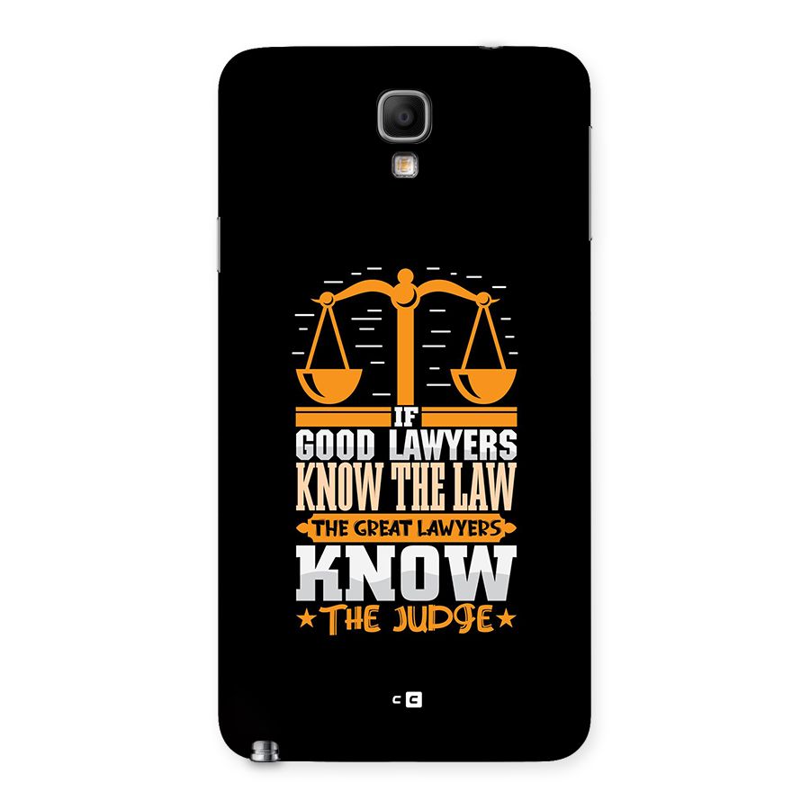 Know The Judge Back Case for Galaxy Note 3 Neo