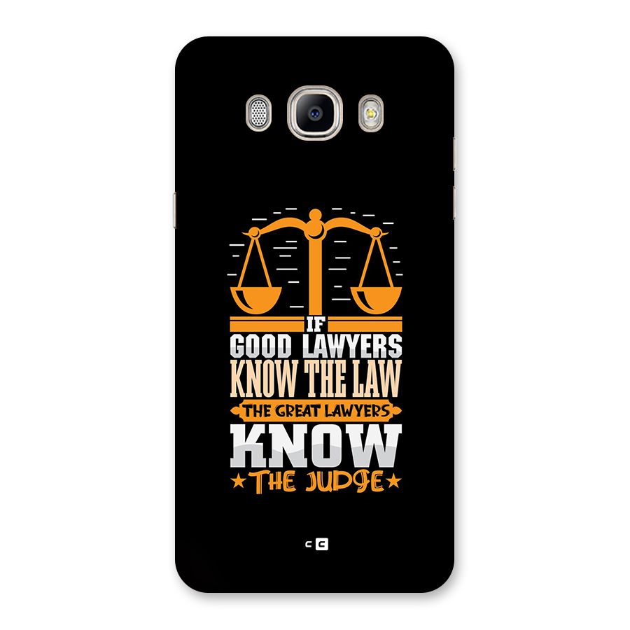 Know The Judge Back Case for Galaxy On8