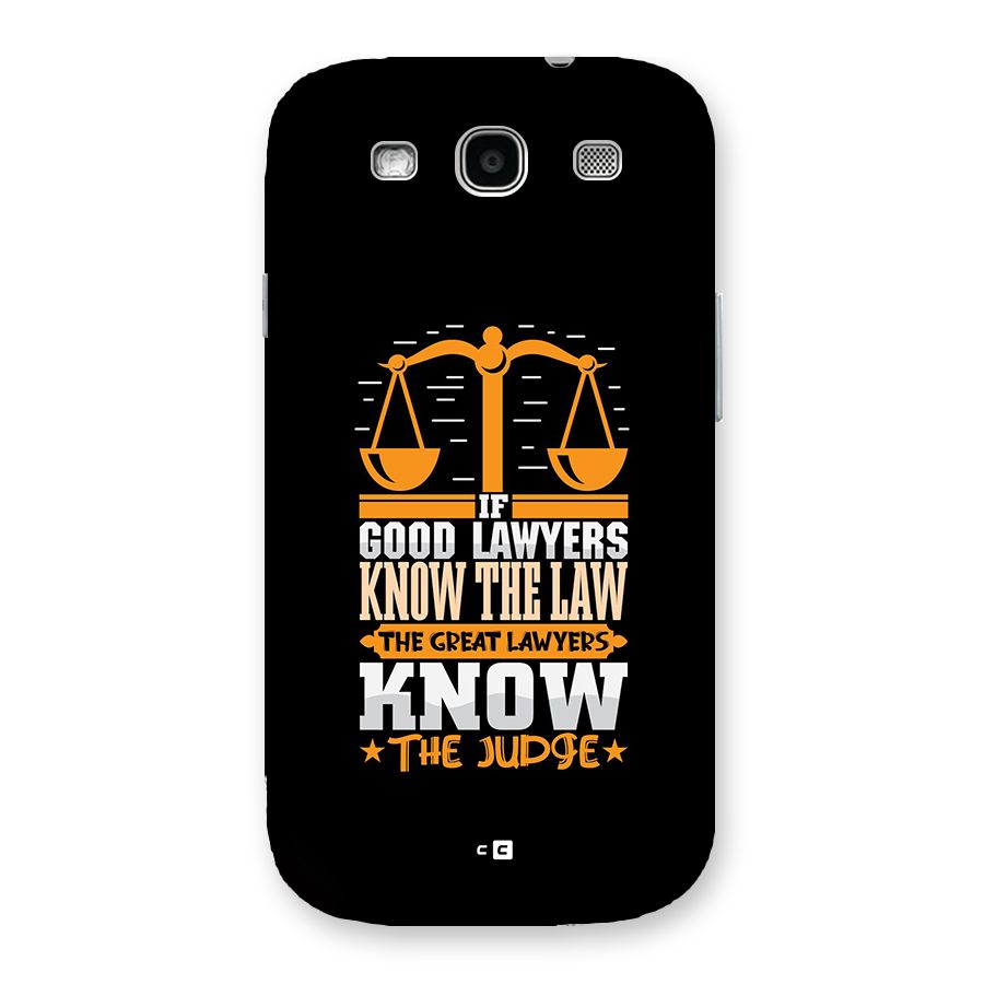 Know The Judge Back Case for Galaxy S3