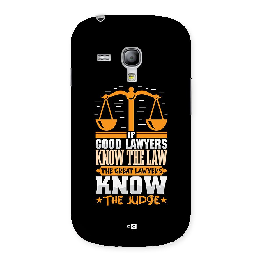 Know The Judge Back Case for Galaxy S3 Mini