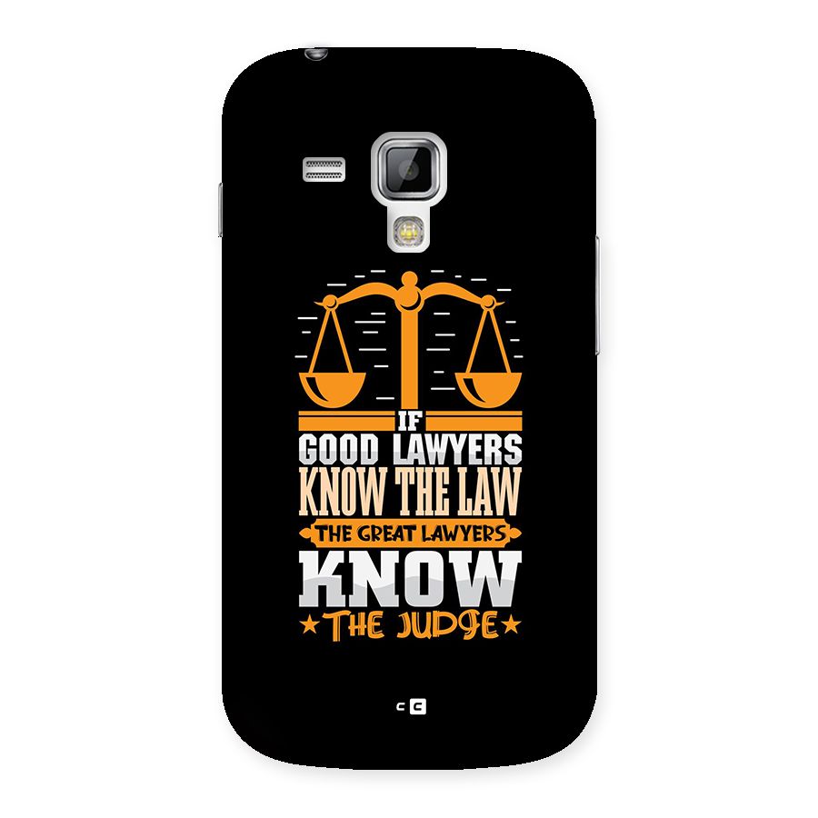 Know The Judge Back Case for Galaxy S Duos