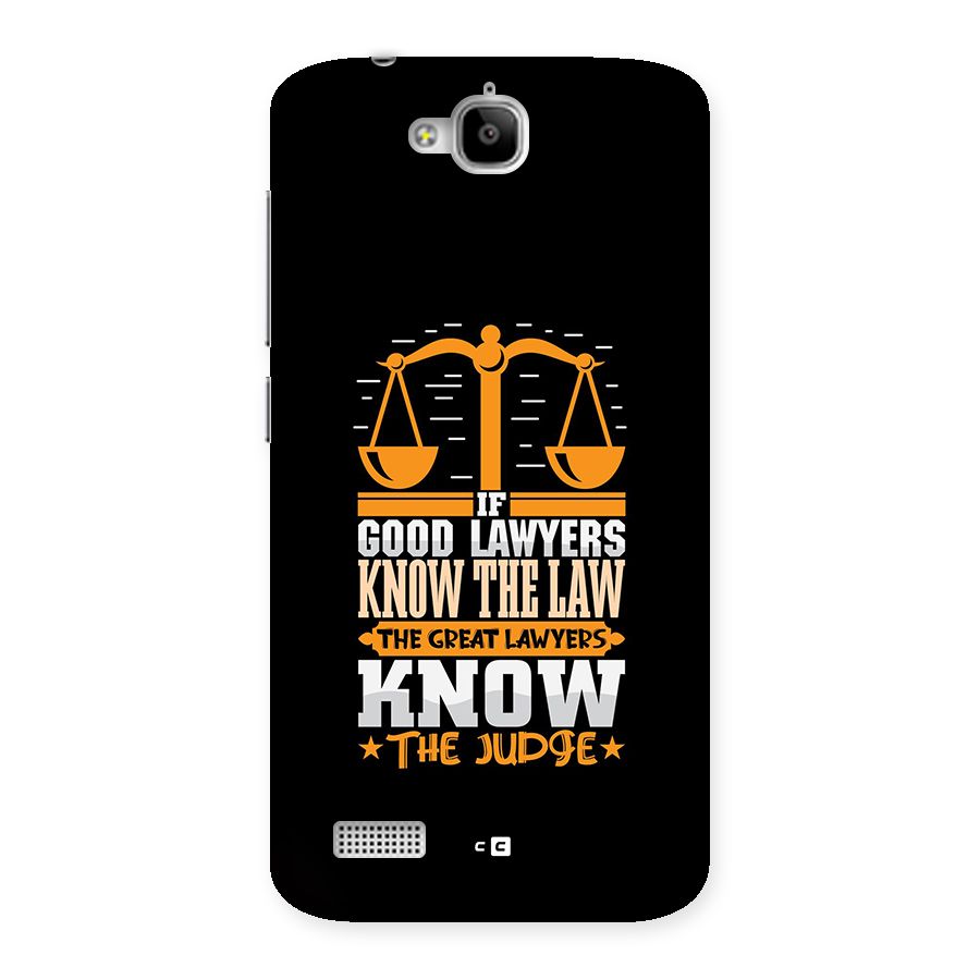 Know The Judge Back Case for Honor Holly