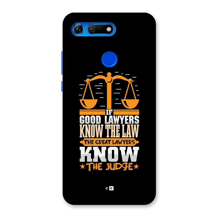 Know The Judge Back Case for Honor View 20
