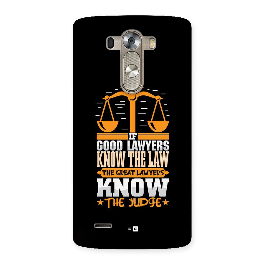 Know The Judge Back Case for LG G3
