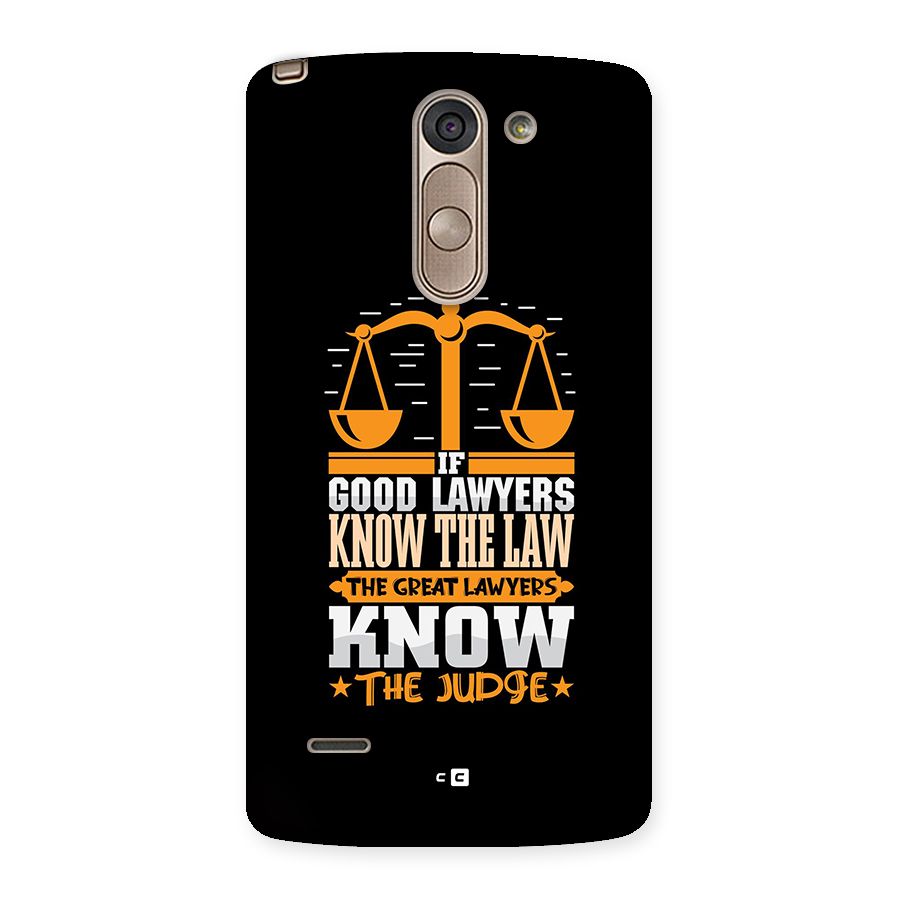 Know The Judge Back Case for LG G3 Stylus