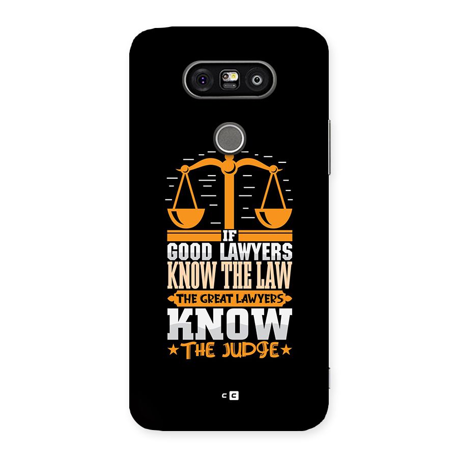 Know The Judge Back Case for LG G5