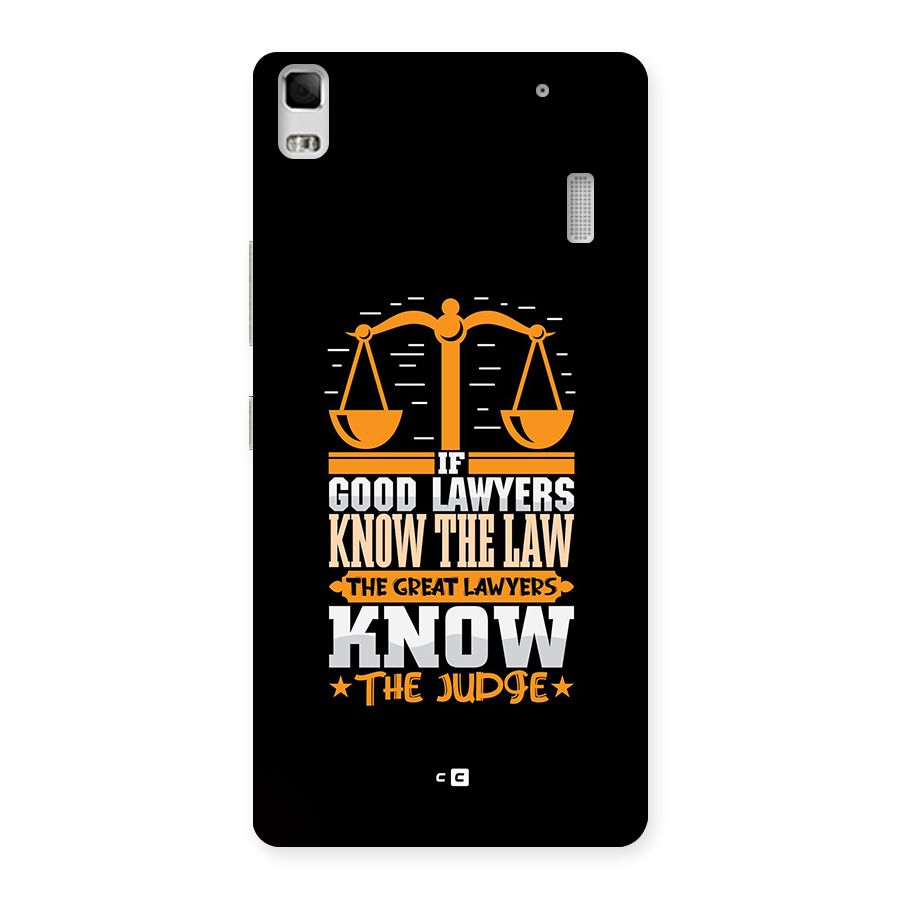 Know The Judge Back Case for Lenovo K3 Note