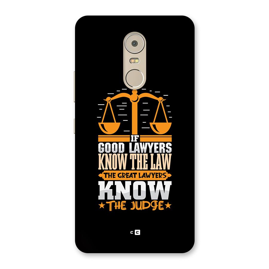 Know The Judge Back Case for Lenovo K6 Note