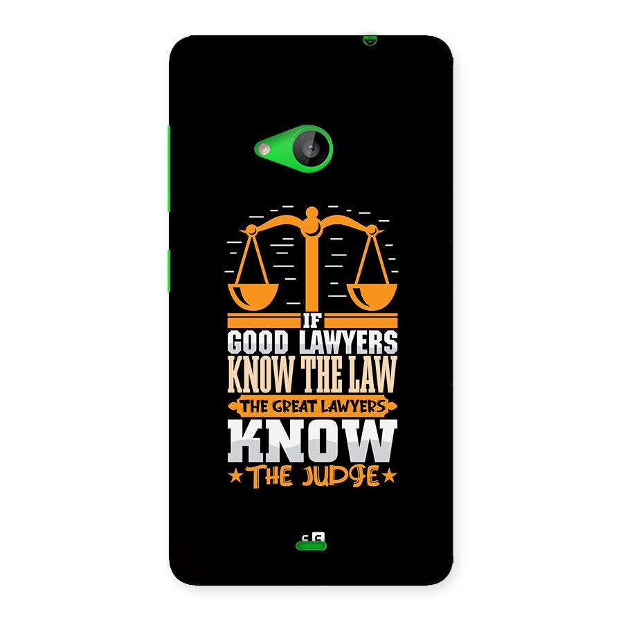 Know The Judge Back Case for Lumia 535