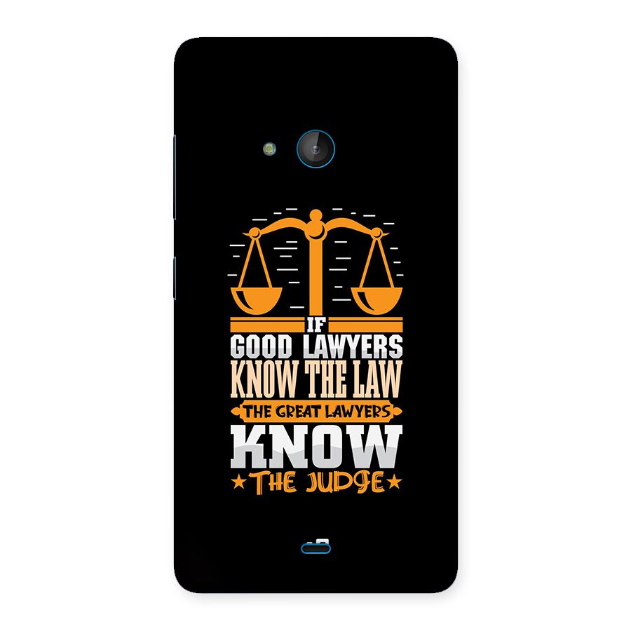 Know The Judge Back Case for Lumia 540