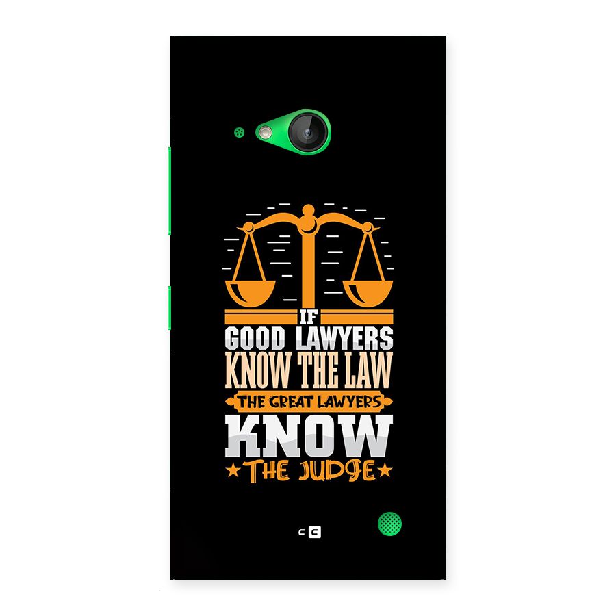 Know The Judge Back Case for Lumia 730