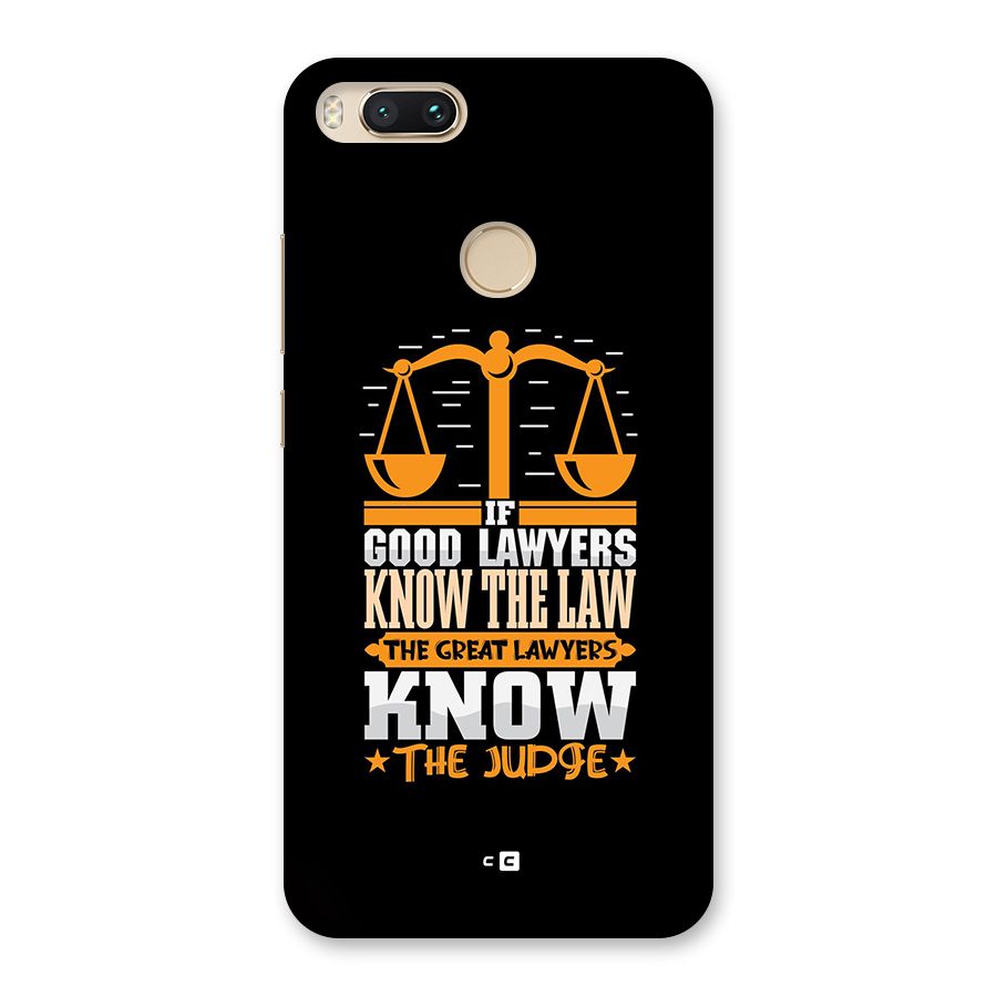 Know The Judge Back Case for Mi A1