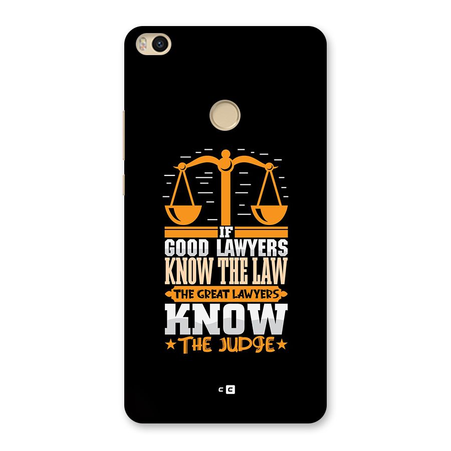 Know The Judge Back Case for Mi Max 2