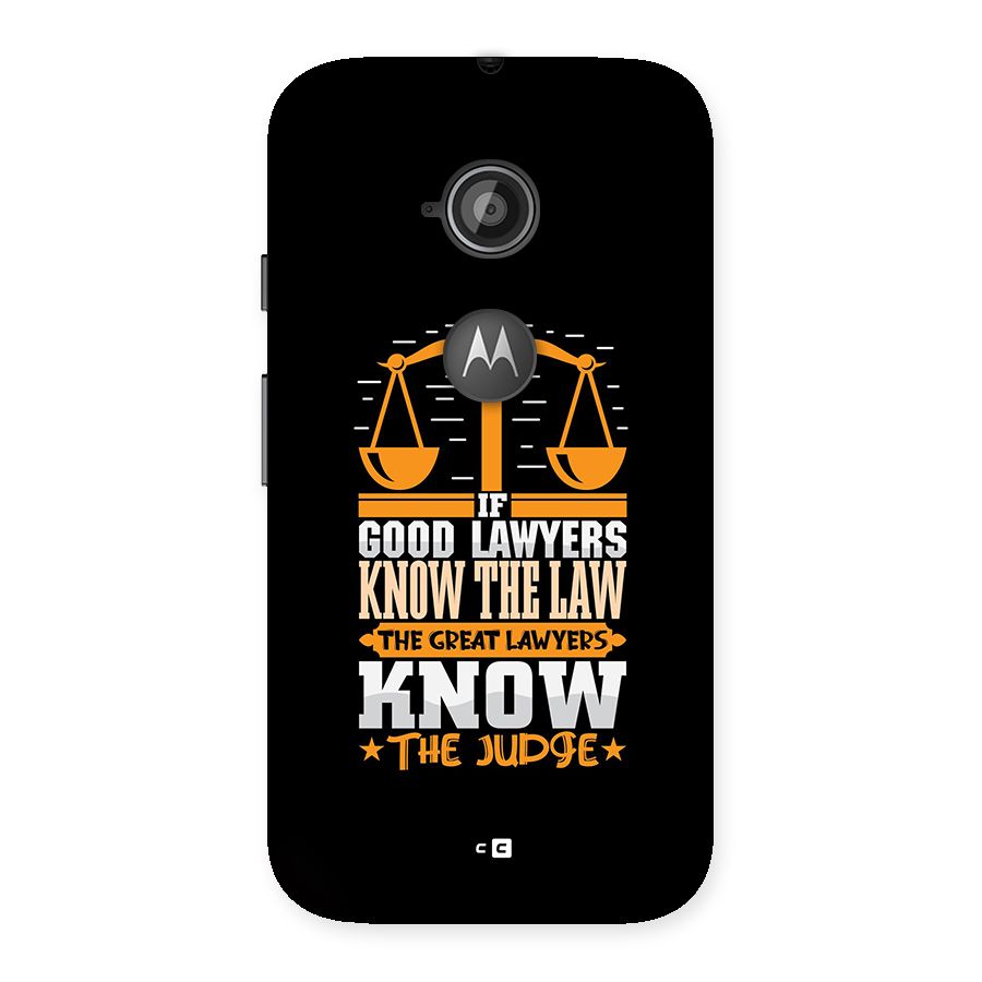 Know The Judge Back Case for Moto E 2nd Gen