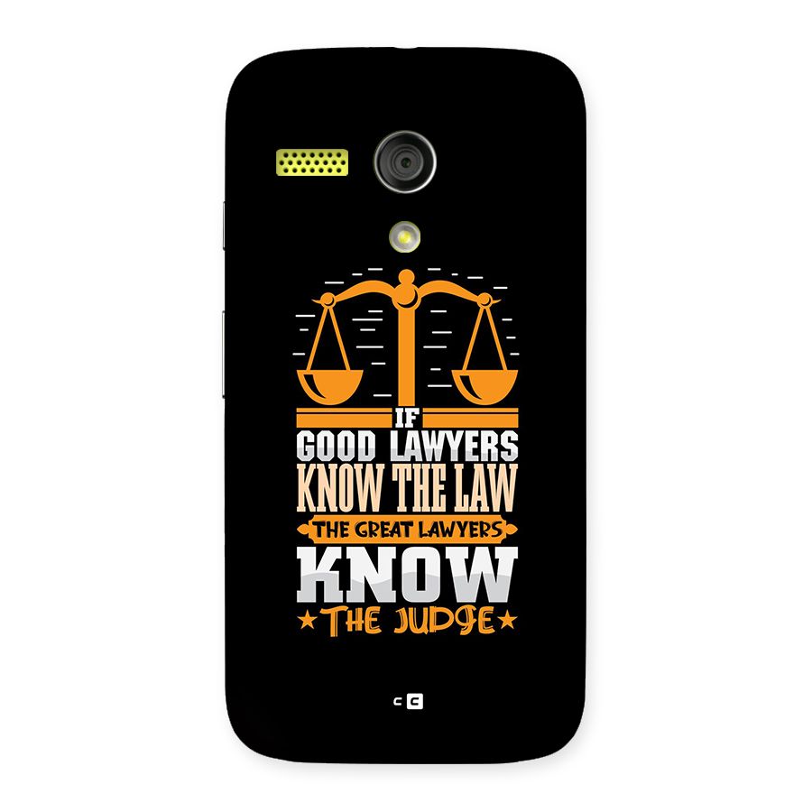 Know The Judge Back Case for Moto G