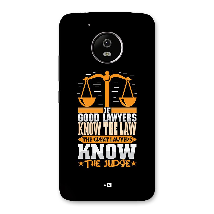 Know The Judge Back Case for Moto G5
