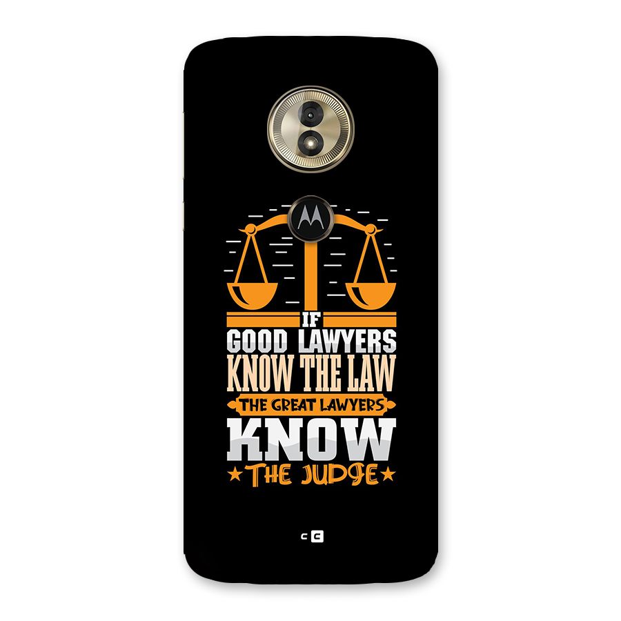 Know The Judge Back Case for Moto G6 Play