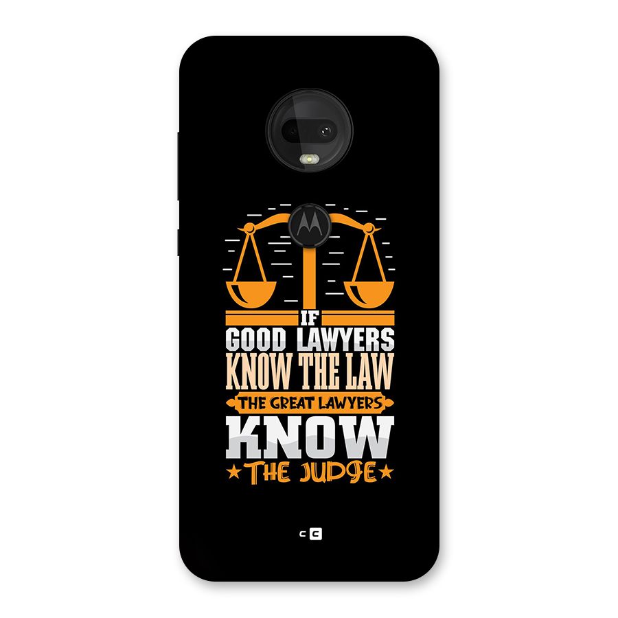 Know The Judge Back Case for Moto G7
