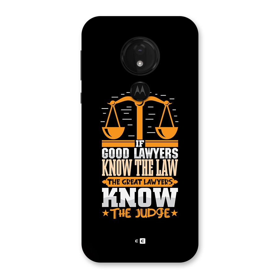 Know The Judge Back Case for Moto G7 Power