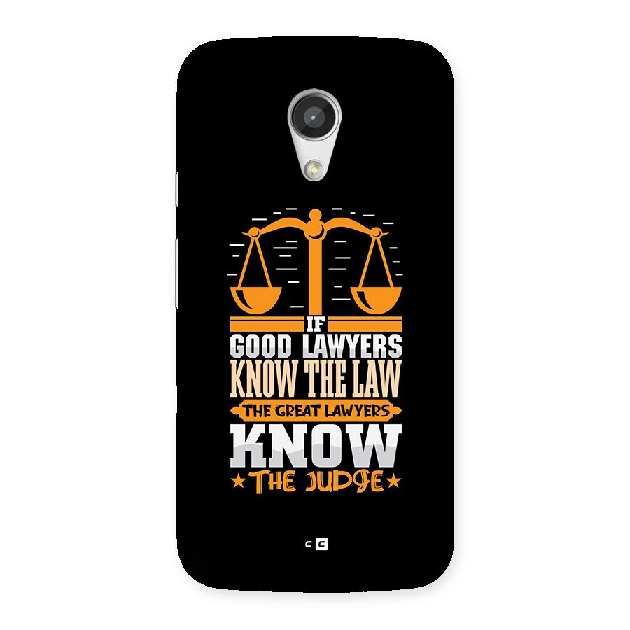 Know The Judge Back Case for Moto G 2nd Gen