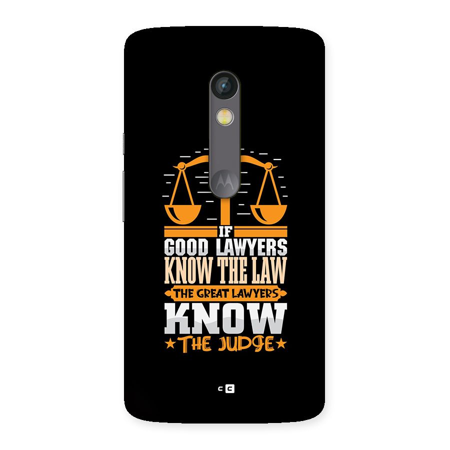 Know The Judge Back Case for Moto X Play