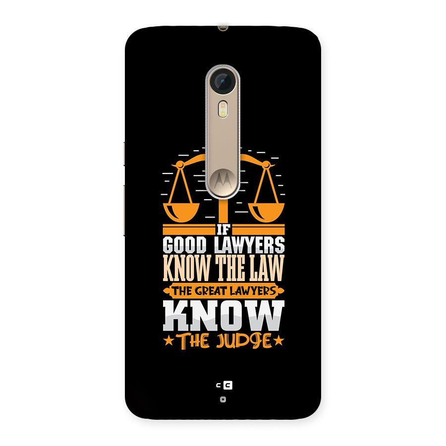 Know The Judge Back Case for Moto X Style