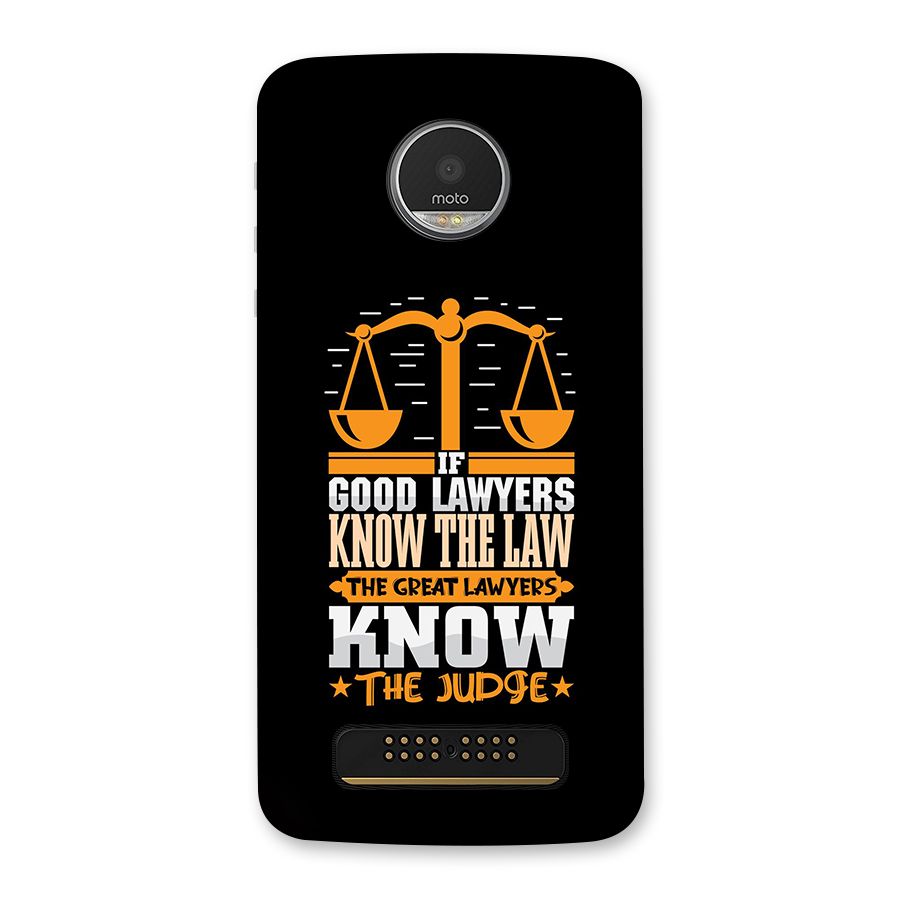 Know The Judge Back Case for Moto Z Play